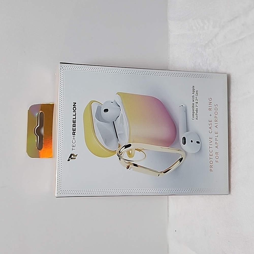 Tech Rebellion Protective Case and Ring for Apple Airpods